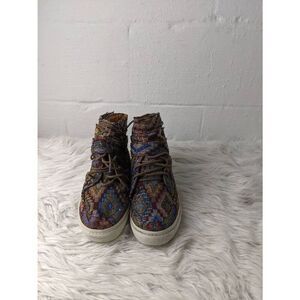 Jeffrey Campbell Free People Chevron Aztec Tapestry Shoes sz 7.5